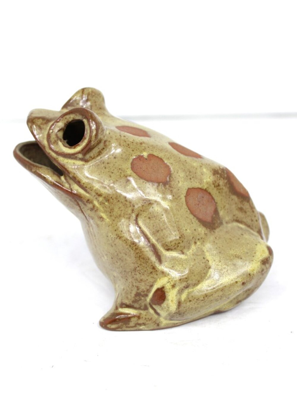 KELVINS IMPORTS JAPANESE BIG EYED SPOTTED FROG MID CENTURY MCM EARTHY BROWN VTG